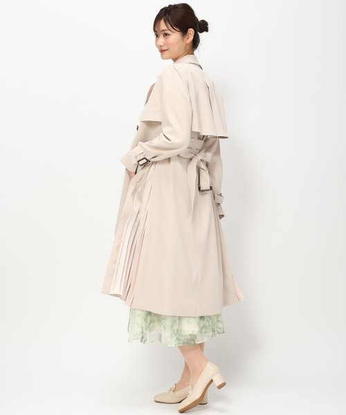 【2024春夏新作】サイドプリーツトレンチコート/MM418602 