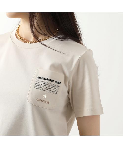 S MAX MARA The Cube 半袖 Tシャツ SAX コットン ロゴ S MAX MARA The Cube 半袖 Tシャツ SAX コットン ロゴ