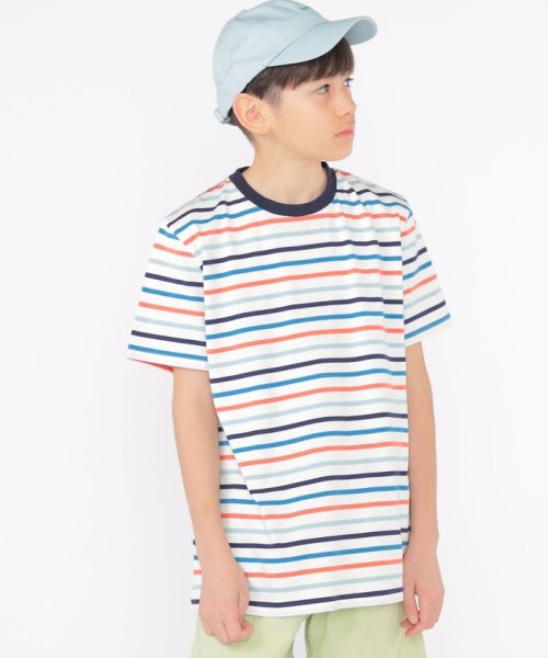 SHIPS KIDS(シップスキッズ)/SHIPS KIDS:140～160cm / オーガニック コットン ボーダー TEE/img01