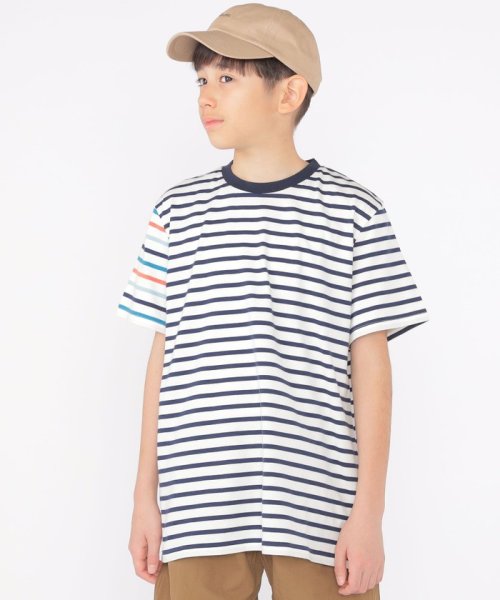 SHIPS KIDS(シップスキッズ)/SHIPS KIDS:140～160cm / オーガニック コットン ボーダー TEE/img06