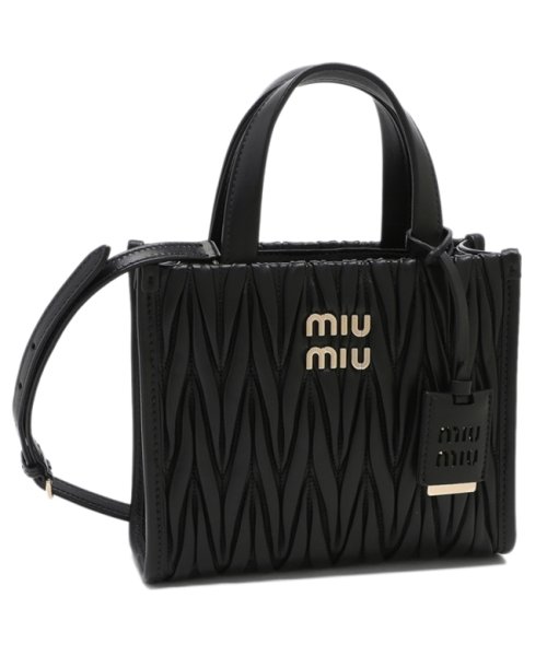 MIUMIU(ミュウミュウ)/ミュウミュウ ハンドバッグ ショルダーバッグ マテラッセ ブラック レディース MIU MIU 5BA277 N88 F0002 OOO/img01