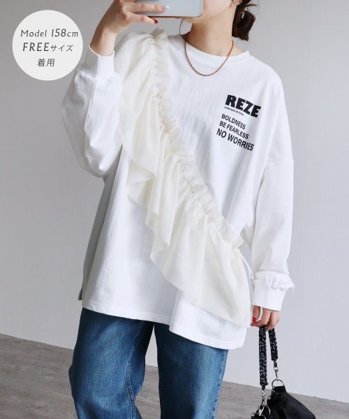 reca(レカ)/前後ロゴビッグTシャツ(R24112－k)/img07