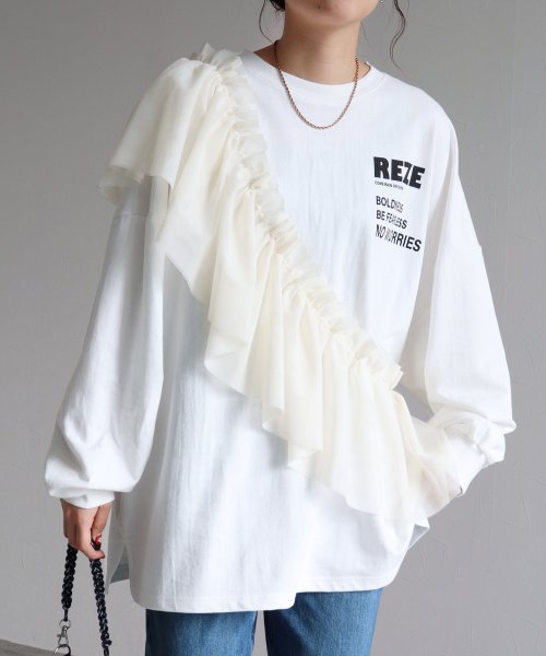 reca(レカ)/前後ロゴビッグTシャツ(R24112－k)/img08