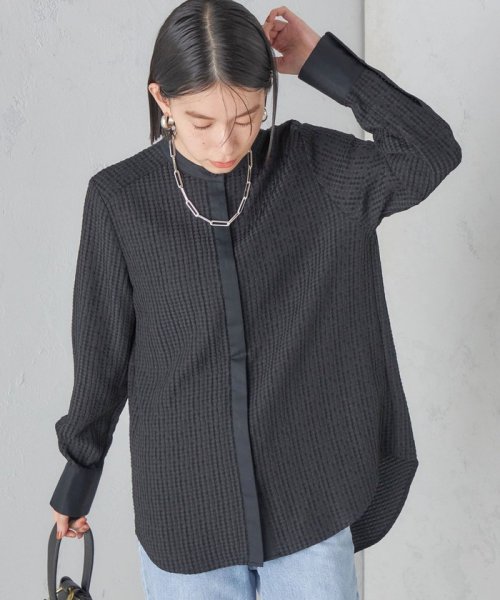 SHIPS WOMEN(シップス　ウィメン)/〈手洗い可能〉 ジャカード バンドカラー ブラウス 24SS ◇/img32