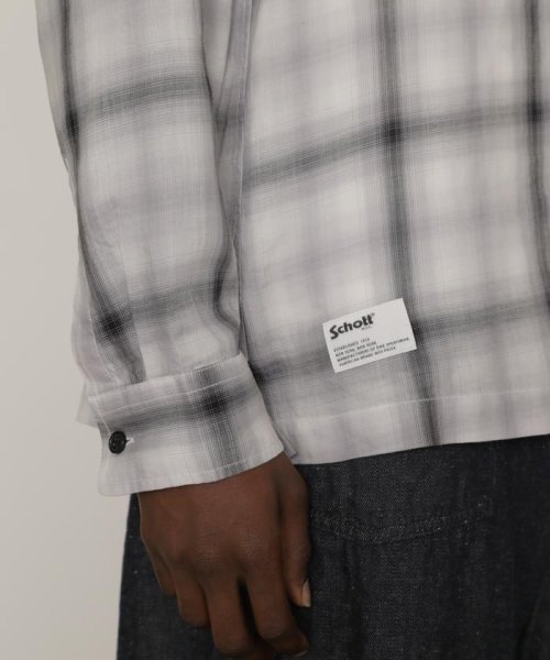 Schott(ショット)/OMBRE CHECK LS SHIRT/　オンブレチェック ロングスリーブシャツ/img06