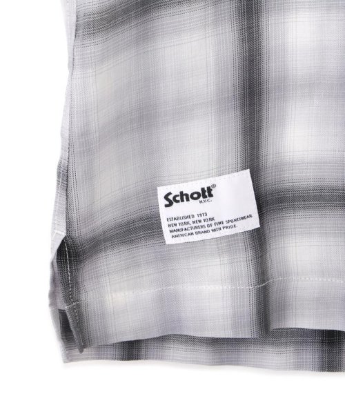 Schott(ショット)/OMBRE CHECK LS SHIRT/　オンブレチェック ロングスリーブシャツ/img14