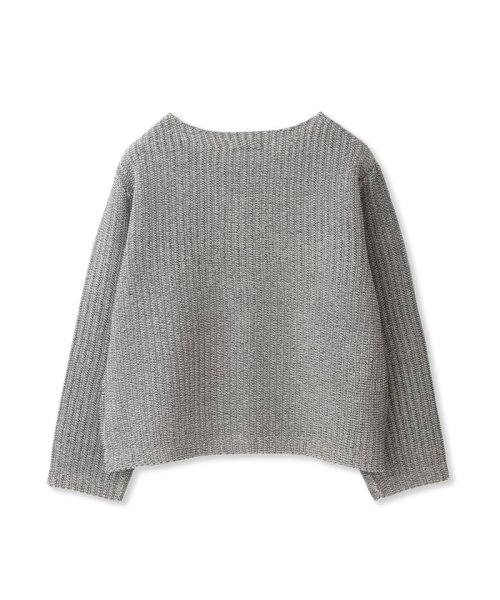【洗えるニット】ツイード調ニットプルオーバー 