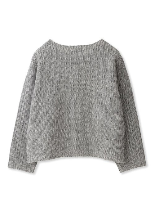 【洗えるニット】ツイード調ニットプルオーバー 