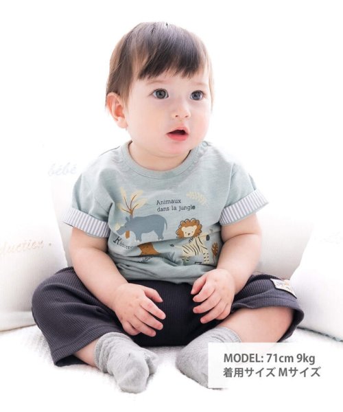 fillot de bebe reduction(フィヨ・デュ・ベベ・ルダクティオン)/スラブ天竺サファリTシャツ(70~90cm)/img01