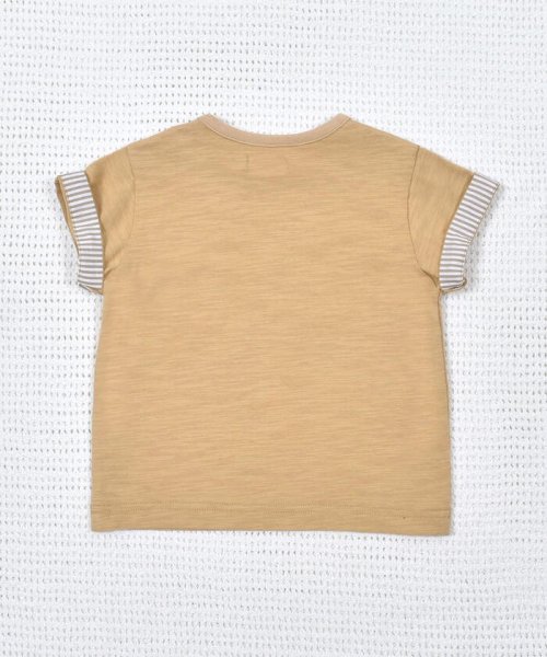 fillot de bebe reduction(フィヨ・デュ・ベベ・ルダクティオン)/スラブ天竺サファリTシャツ(70~90cm)/img13