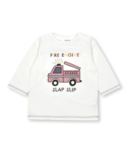 SLAP SLIP(スラップスリップ)/消防車パッチ刺しゅう7分袖Tシャツ(80~130cm)/img04