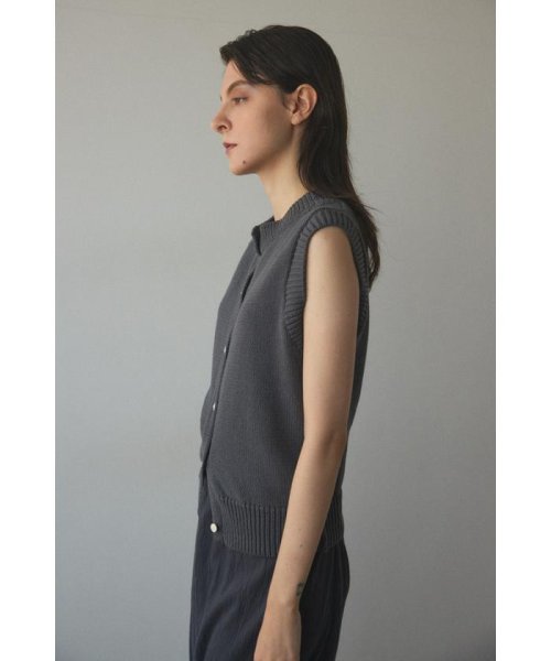 BLACK BY MOUSSY(ブラックバイマウジー)/front button vest/img14