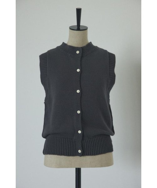 BLACK BY MOUSSY(ブラックバイマウジー)/front button vest/img18