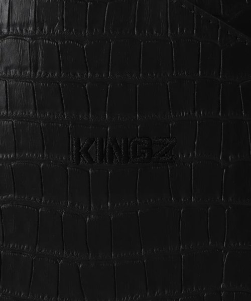 KINGZ by Samantha Thavasa(キングズバイサマンサタバサ)/クロコ型押しトライアングルトートバッグ/img04