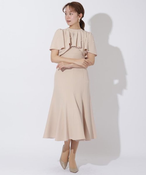 パールボレロ風レイヤードドレス 