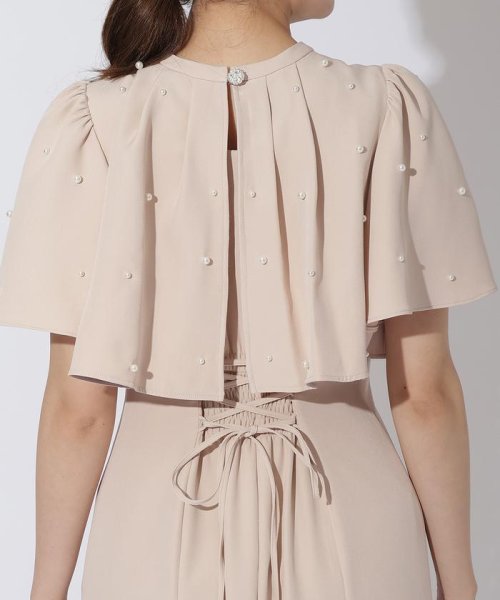 パールボレロ風レイヤードドレス 