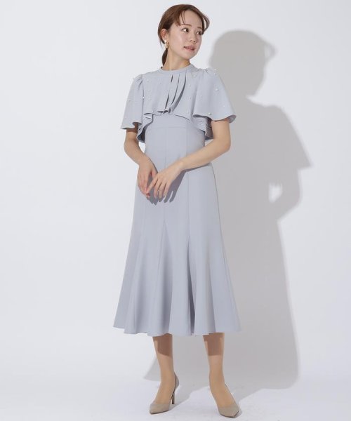 パールボレロ風レイヤードドレス 