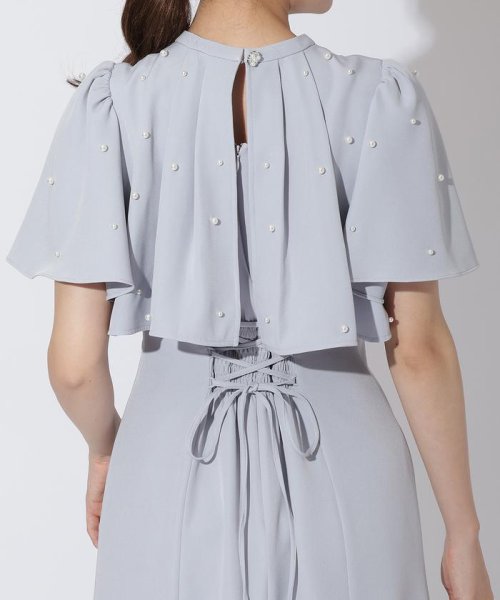 パールボレロ風レイヤードドレス 