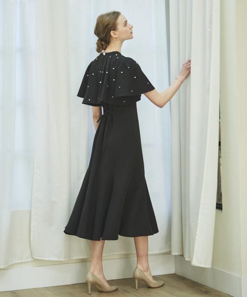 パールボレロ風レイヤードドレス 