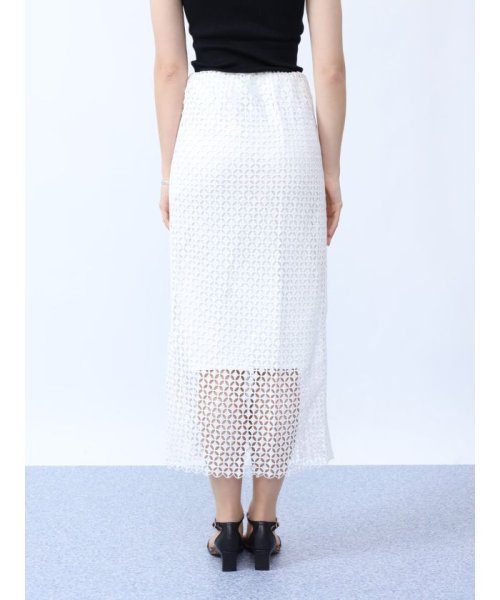 ロンバスカットワークレーススカート 