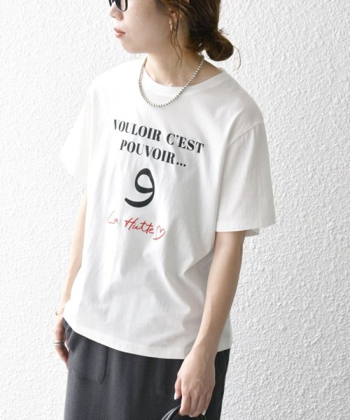 SHIPS any WOMEN(シップス　エニィ　ウィメン)/《予約》La Hutte:〈洗濯機可能〉デザイン ロゴ  プリント TEE/img12