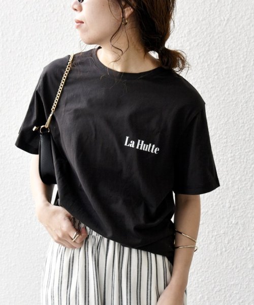 SHIPS any WOMEN(シップス　エニィ　ウィメン)/《予約》La Hutte:〈洗濯機可能〉デザイン ロゴ  プリント TEE/img22