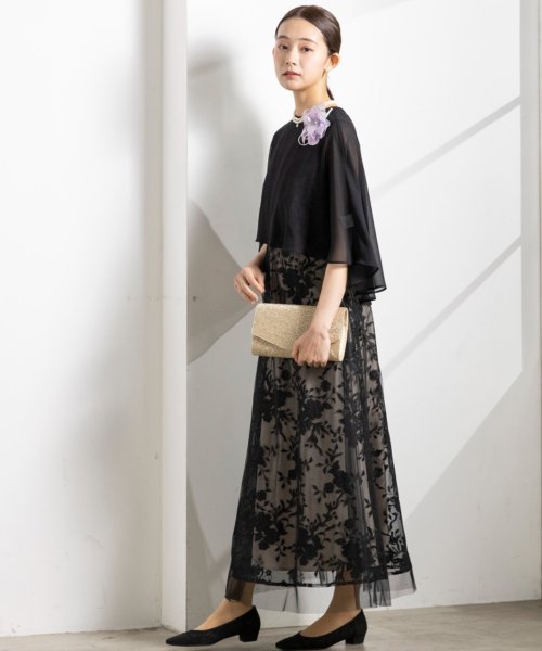 ケープとレースドレス2点セット《マザードレス》/パーティー/クルージング/結婚式/二次会/演奏会/発表会 ：あり なし マザードレス デザイン 発表会 ワンピース フォルムフォルマ 卒業式 フォーマル