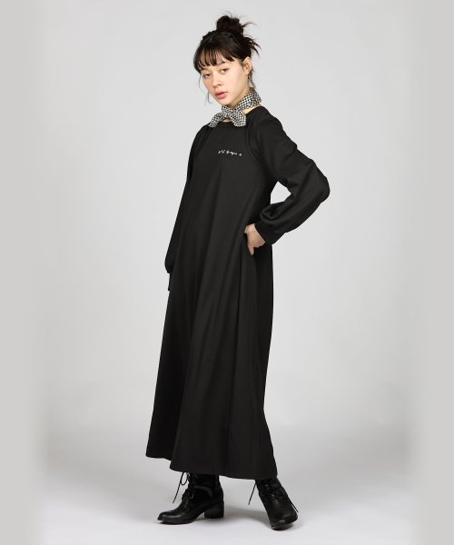 WEB限定 WV15 ROBE ライトスキューバミニロゴロングワンピース WEB限定