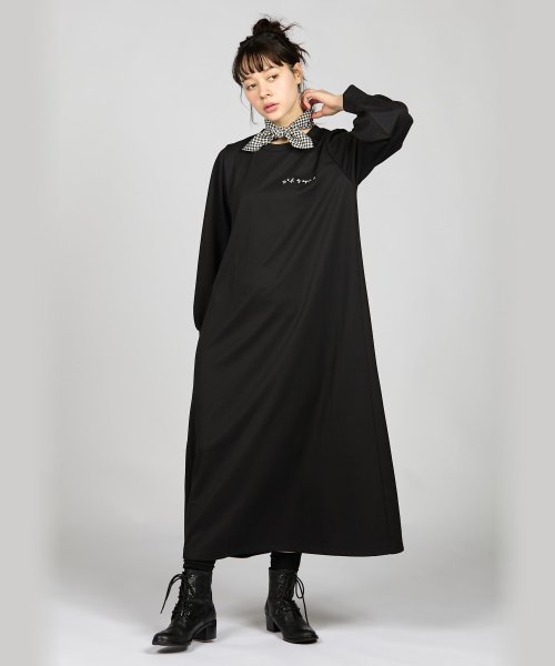 WEB限定 WV15 ROBE ライトスキューバミニロゴロングワンピース WEB限定