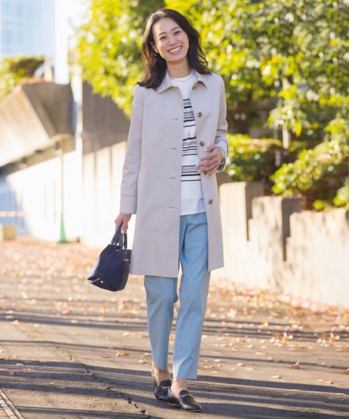 【WEB限定カラーあり・撥水】80/2 T/C ツイル ステンカラー ロングコート 大きいサイズ 小さいサイズ