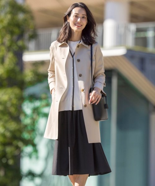 【WEB限定カラーあり・撥水】80/2 T/C ツイル ステンカラー ロングコート 大きいサイズ 小さいサイズ