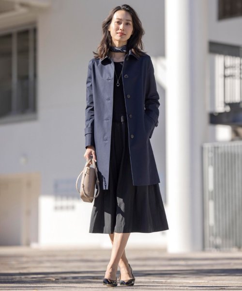 【WEB限定カラーあり・撥水】80/2 T/C ツイル ステンカラー ロングコート 大きいサイズ 小さいサイズ