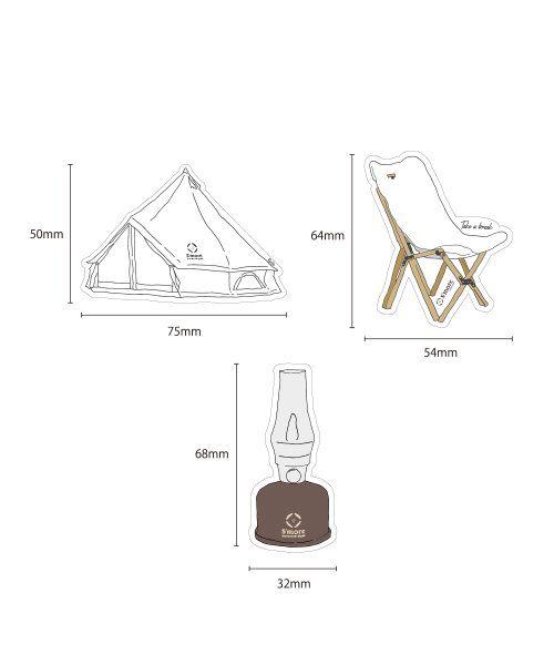 S'more(スモア)/【S'more / Sticky 】S'moreらしいイラストやキャラクターステッカー/img04