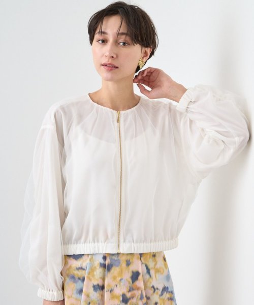 チュールレイヤードギャザーブルゾン 168cm なし 着用サイズ ：model