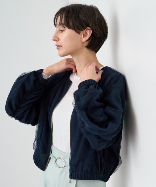 チュールレイヤードギャザーブルゾン 168cm なし 着用サイズ ：model