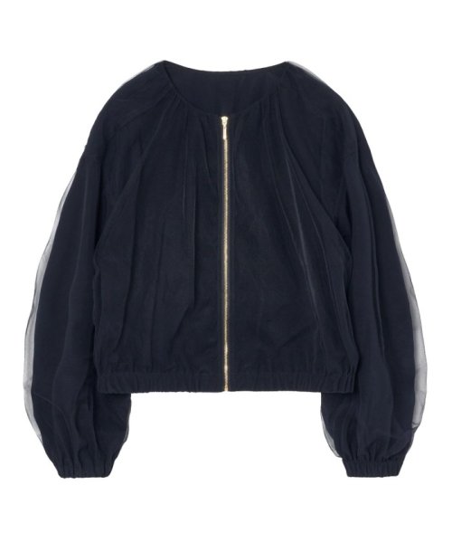 チュールレイヤードギャザーブルゾン 168cm なし 着用サイズ ：model