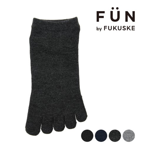fukuske FUN(フクスケ ファン)/fukuske FUN(フクスケファン) ソックス 無地 スニーカー丈 5本指 履き口ソフト 福助 公式/img01