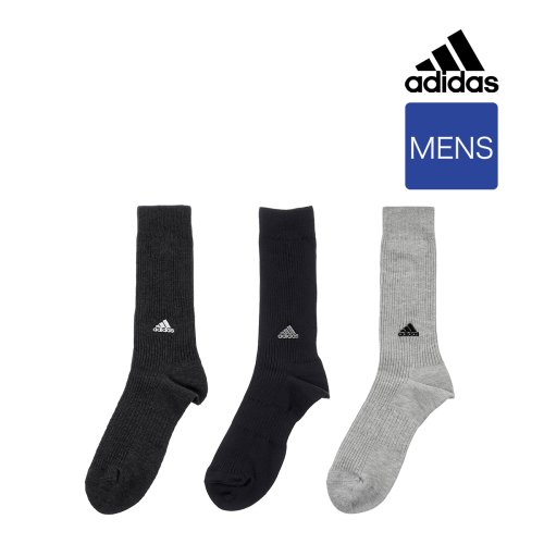 Adidas(アディダス)/ADIDAS(アディダス) ソックス 無地 ワンポイント クルー丈 消臭 つま先かかと補強 破れにくい 福助 公式/img01