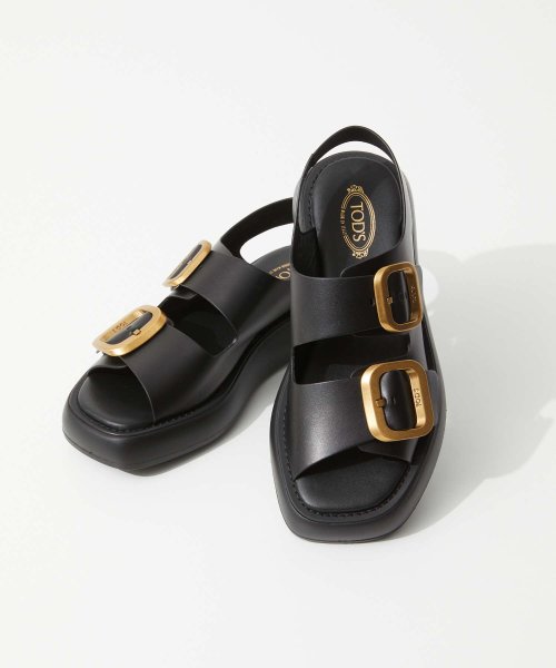 TODS(トッズ)/トッズ TOD'S XXW11K0FH50 GOC サンダル GOLDEN CALF レディース シューズ ダブルストラップ 本革 レザー 靴 メタル バックル/img08