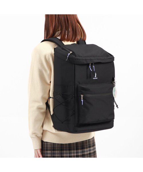 EASTBOY(イーストボーイ)/イーストボーイ リュック 通学 EASTBOY スクール 32L ボックス型 撥水 耐水 背面ポケット スクエア型 A4 B4 PC 黒 キャンドル EBA90/img01