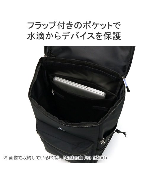 EASTBOY(イーストボーイ)/イーストボーイ リュック 通学 EASTBOY スクール 32L ボックス型 撥水 耐水 背面ポケット スクエア型 A4 B4 PC 黒 キャンドル EBA90/img06