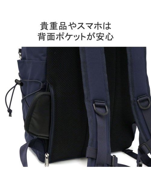 EASTBOY(イーストボーイ)/イーストボーイ リュック 通学 EASTBOY スクール 32L ボックス型 撥水 耐水 背面ポケット スクエア型 A4 B4 PC 黒 キャンドル EBA90/img07