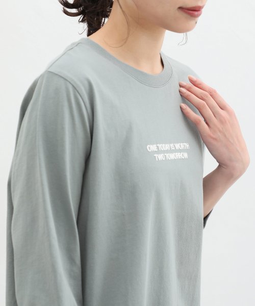 Honeys(ハニーズ)/７分袖ロゴプリントＴ トップス Tシャツ カットソー ロンT ロゴT 綿１００％ /img26