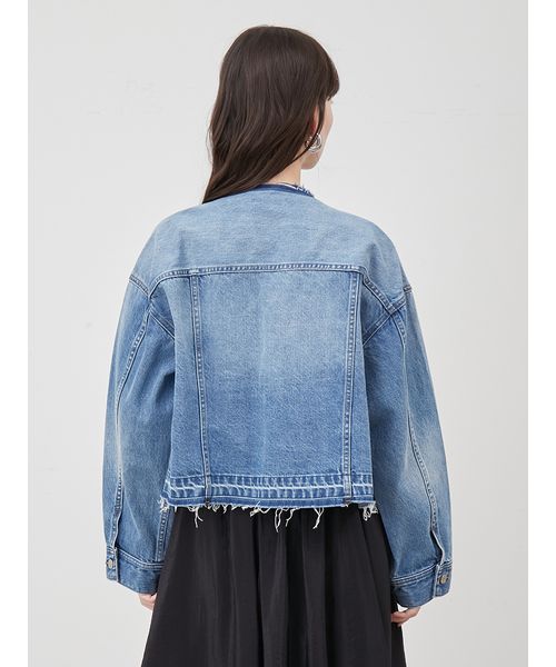 Mila Owen（ミラオーウェン）の「クロップド丈ノーカラーGジャン
