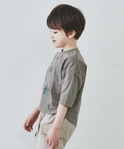 THE SHOP TK（KID）(ザ　ショップ　ティーケー（キッズ）)/【110－150】オーガニックコットン七分袖Tシャツ/img03