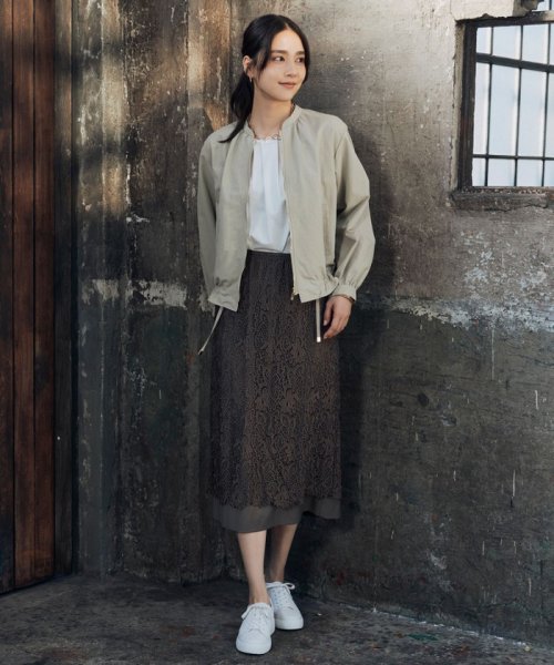 【撥水加工・UVケア・洗える】ライトグログラン ブルゾン 