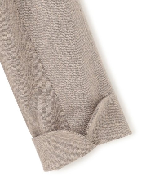 【Oggi4月号掲載/セットアップ対応】リネン ミックスツイード ノーカラー ジャケット ミックスツイード リネン 品番