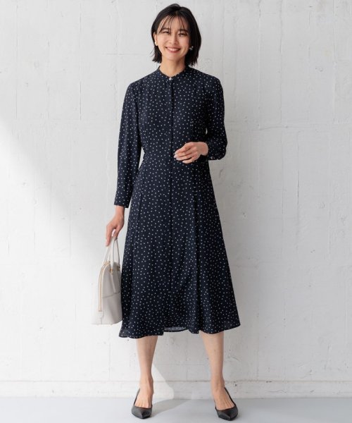 【洗える】バックサテンアムンゼン タイプリント ワンピース バックサテンアムンゼン タイプリント 品番 ブラウス