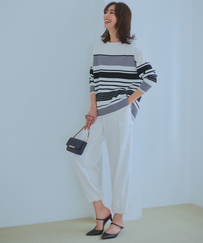 Oggi4月号掲載/洗える】シルキーストレッチ パラシュートパンツ