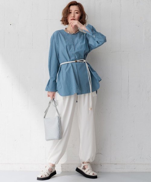 Oggi4月号掲載/洗える】シルキーストレッチ パラシュートパンツ 